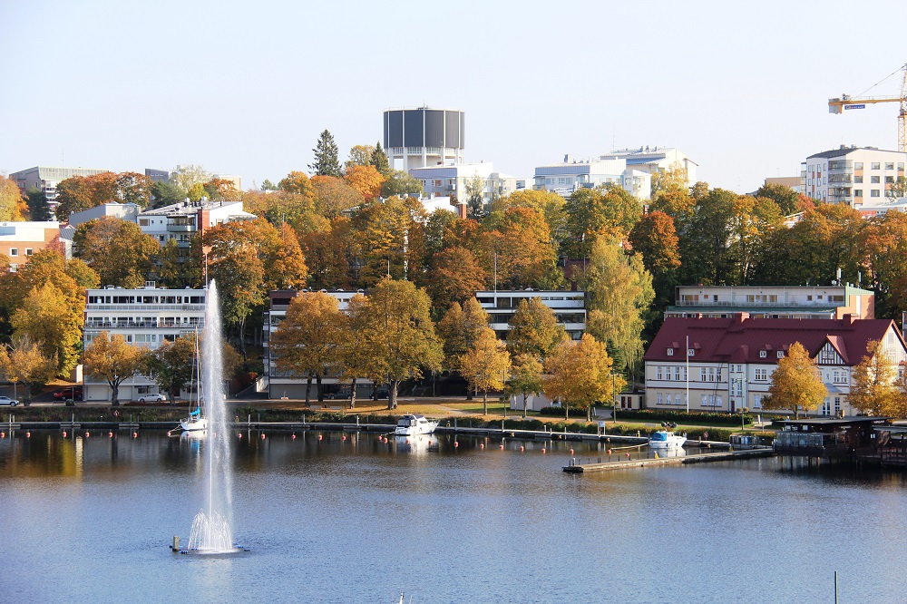 Syksyinen Lappeenrannan kaupuginlahti.